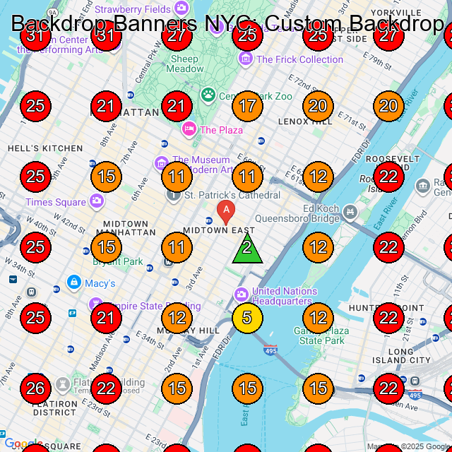 Backdrop Banners NYC: Custom Backdrop Banner Printing, Step & Repeat Banner Stand, Vinyl & Fabric Banner, Trade Show Backdrop GeoGrid visibility map for Visa And Passport Office in Manhattan